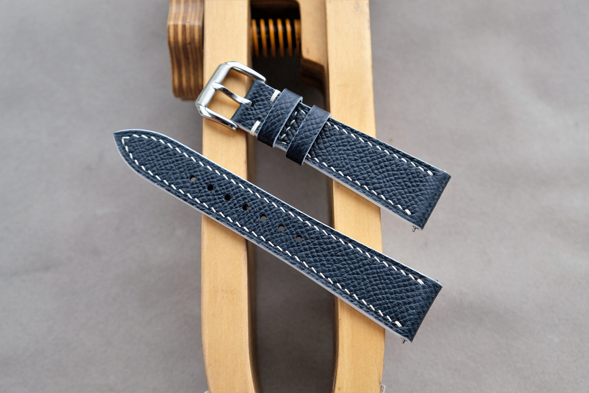 dark blue epsom leather watch strap – photo 2
