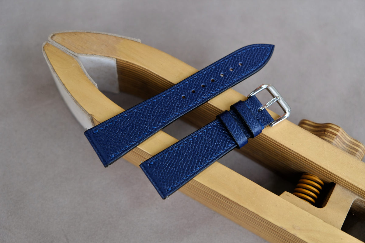 navy blue epsom leather watch strap – photo 2