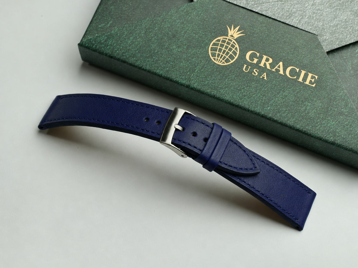 navy swift leather watch strap – photo 2