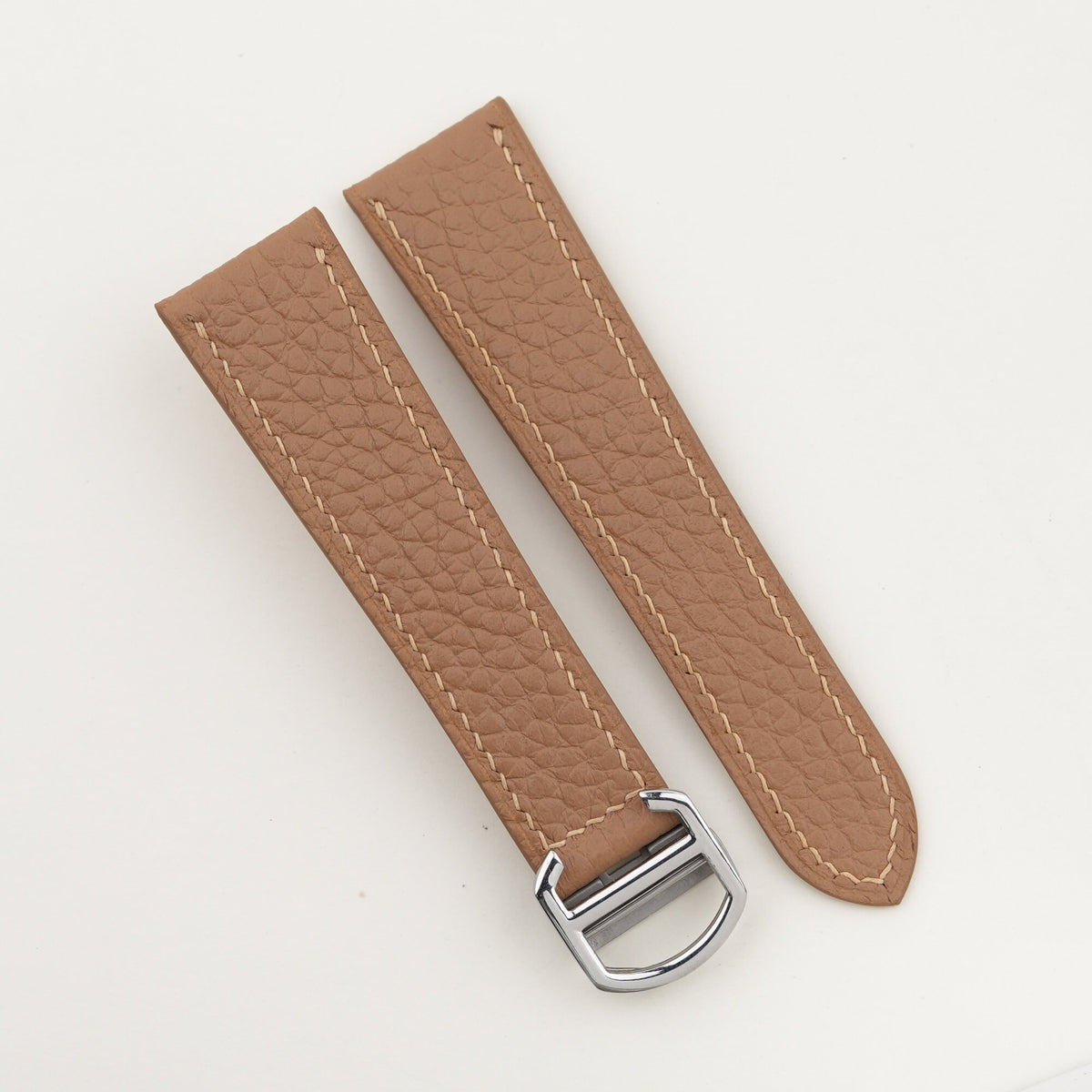 beige togo leather watch strap – photo 2