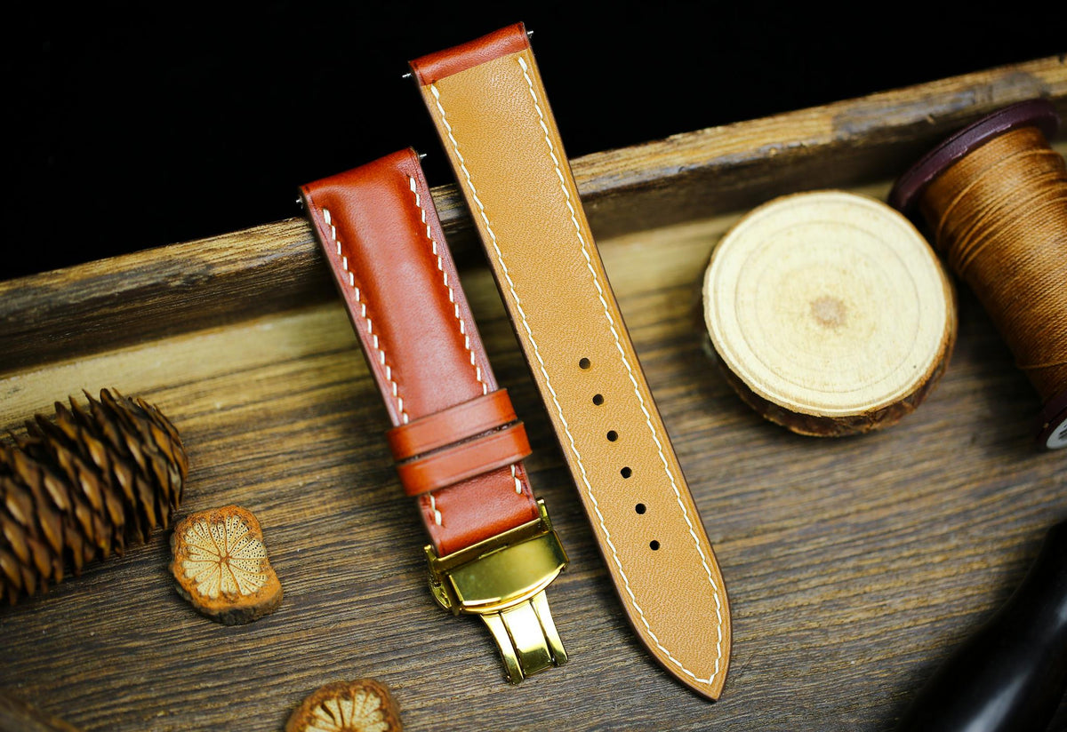 British Tan vachetta leather watch strap – photo 2