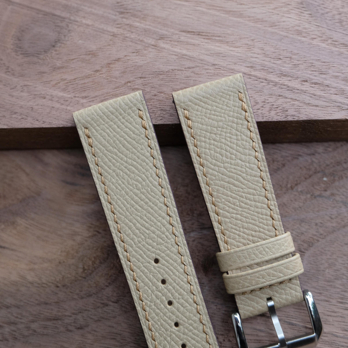 beige epsom leather watch strap – photo 2