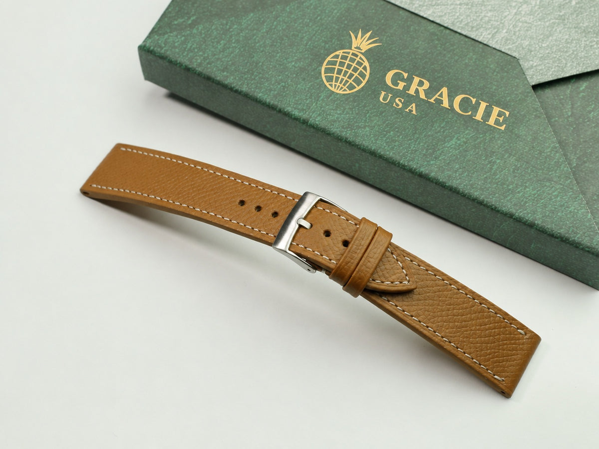 gold epsom leather watch strap – photo 2