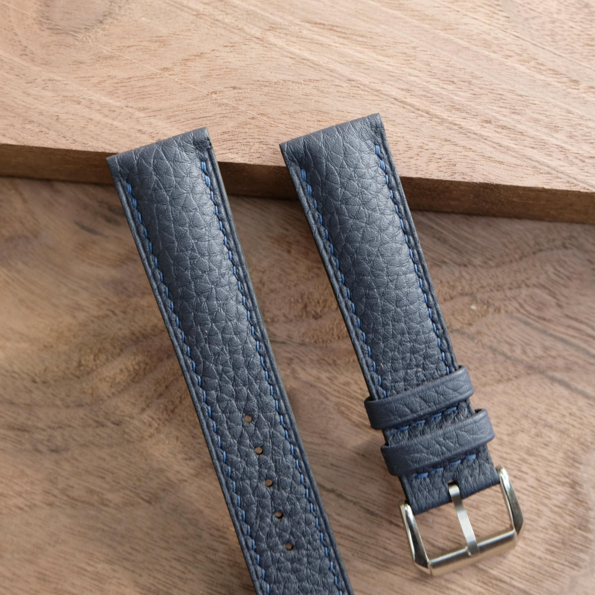 navy blue togo leather watch strap – photo 2