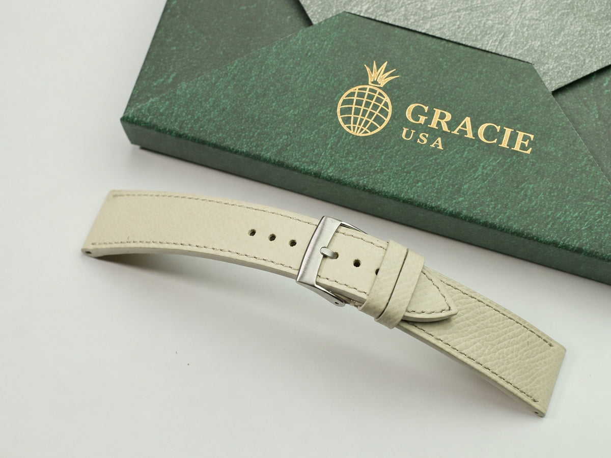 cream epsom leather watch strap – photo 3