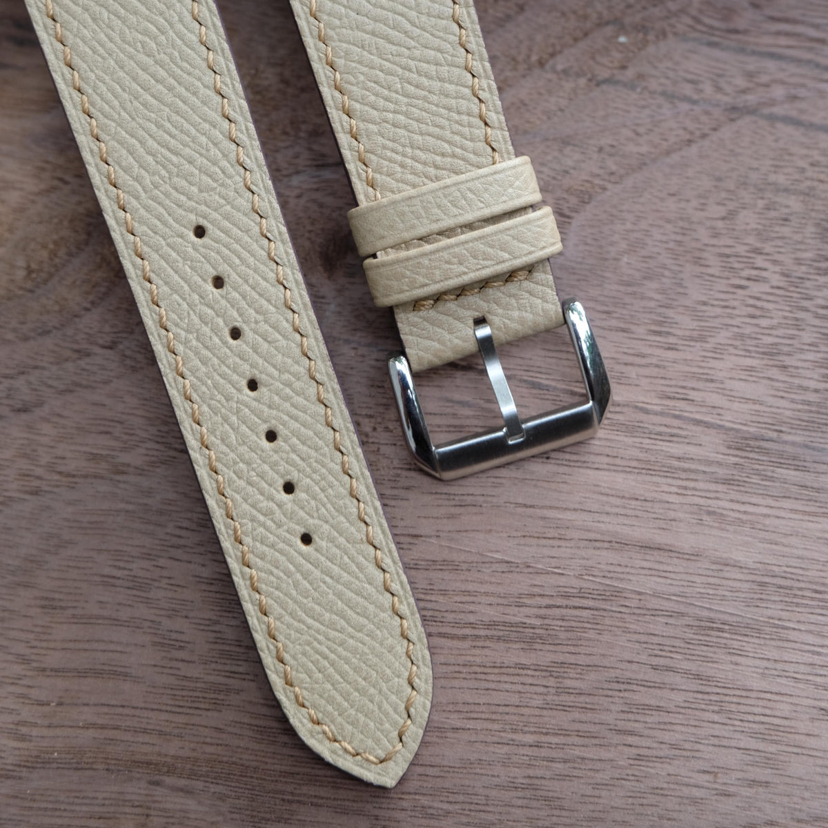 beige epsom leather watch strap – photo 3