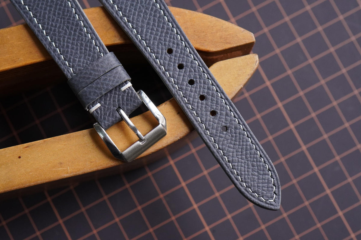 dark gray epsom leather watch strap – photo 3