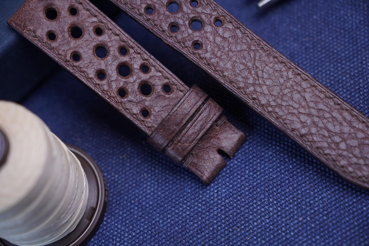 brown vachetta leather watch strap – photo 3