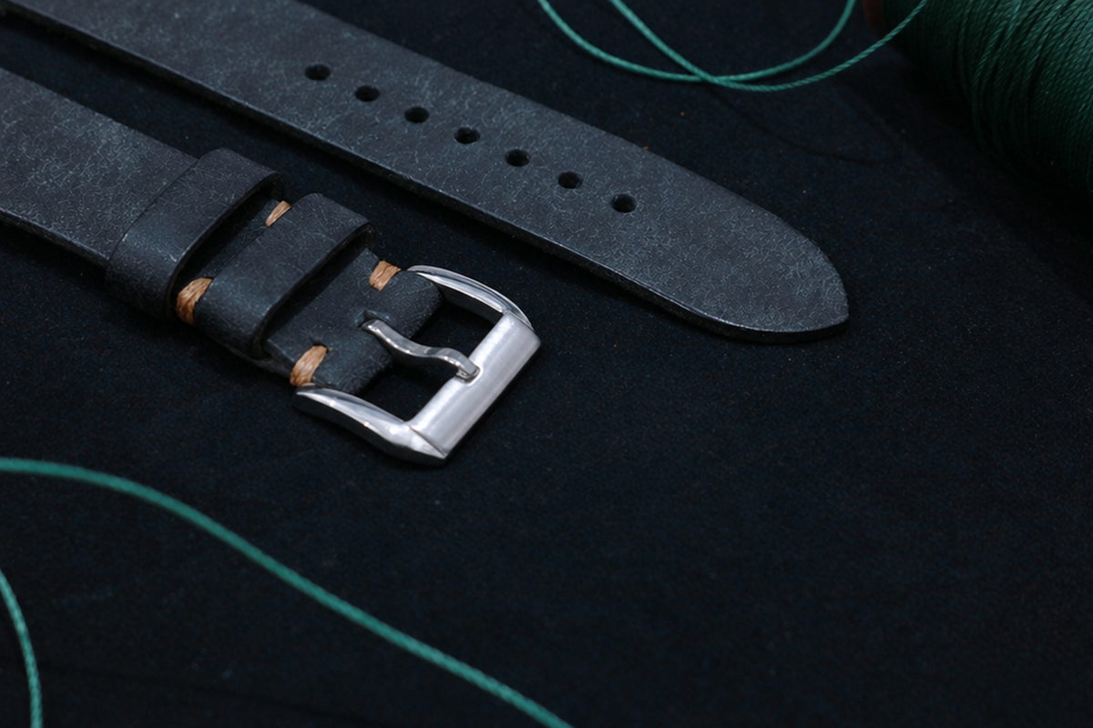 black pueblo leather watch strap – photo 3