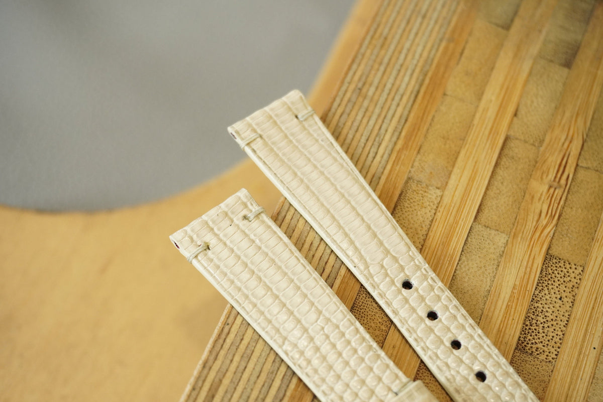 beige lizard leather watch strap – photo 3