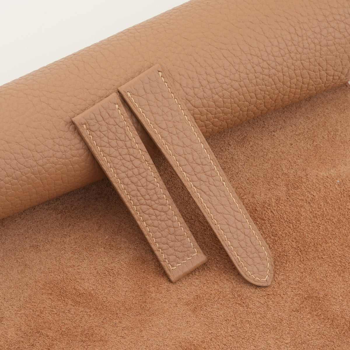 beige togo leather watch strap – photo 3