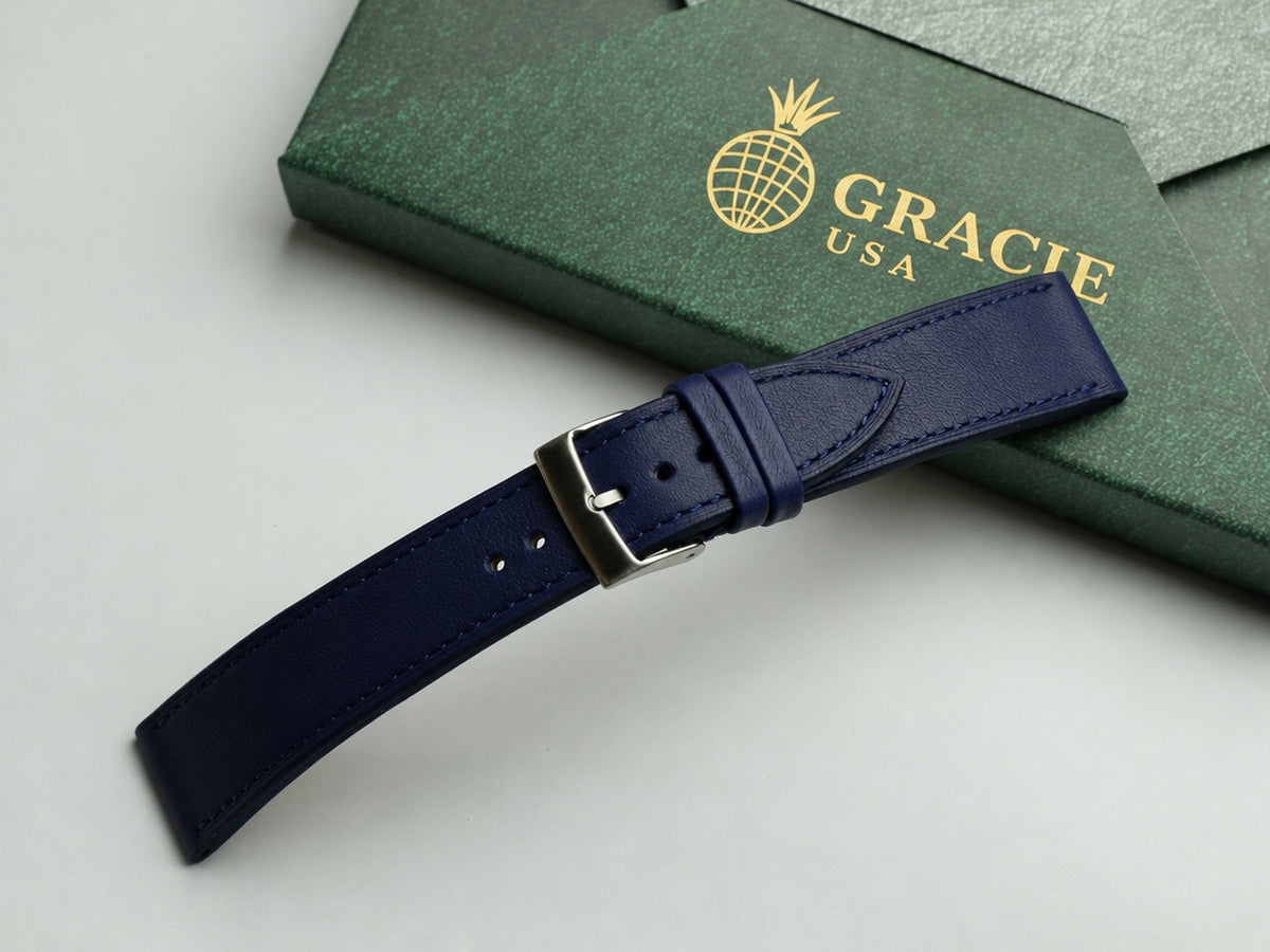 navy swift leather watch strap – photo 3