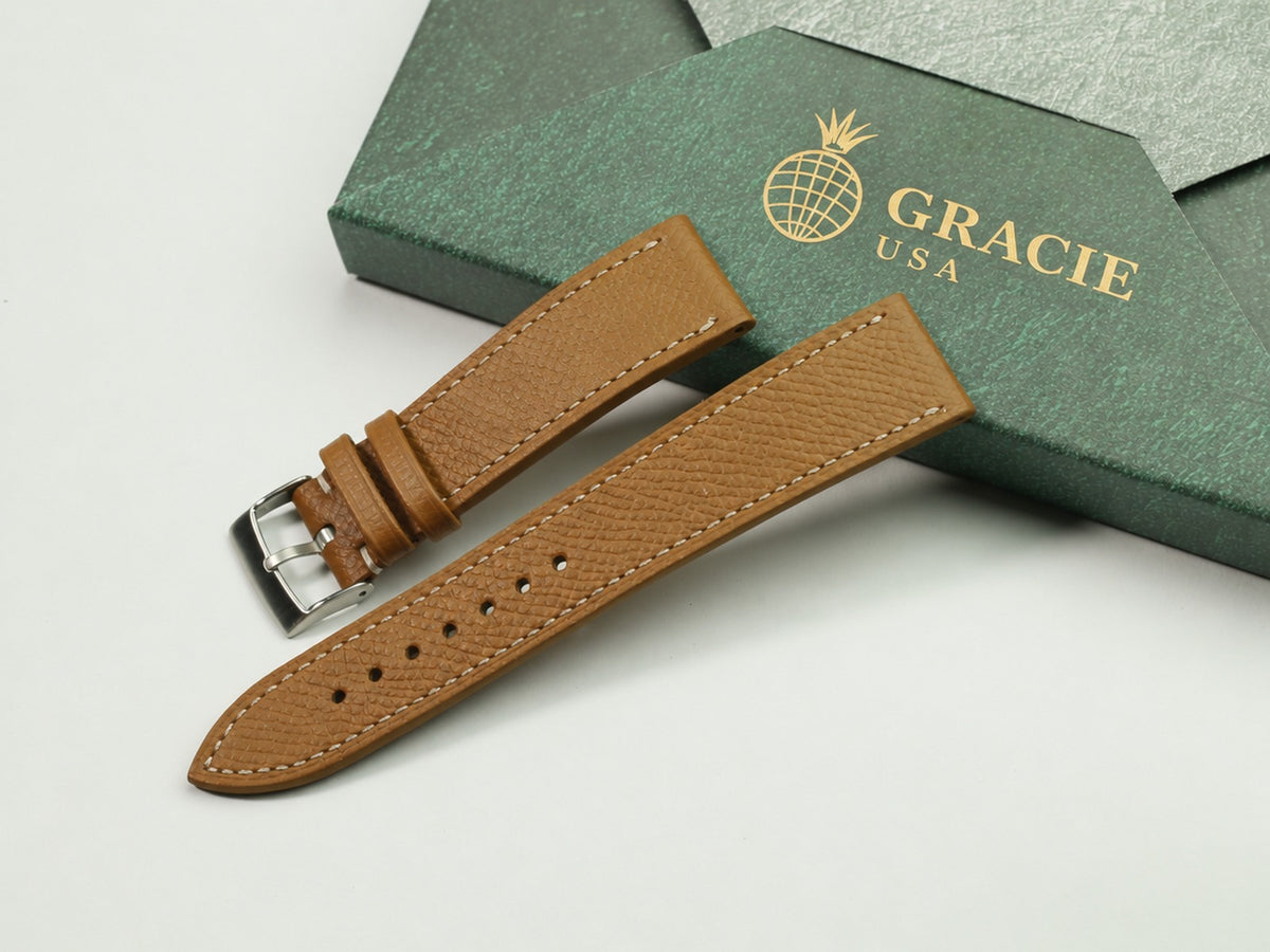 gold epsom leather watch strap – photo 4