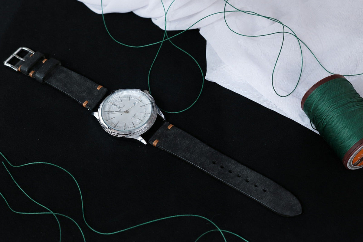 black pueblo leather watch strap – photo 4