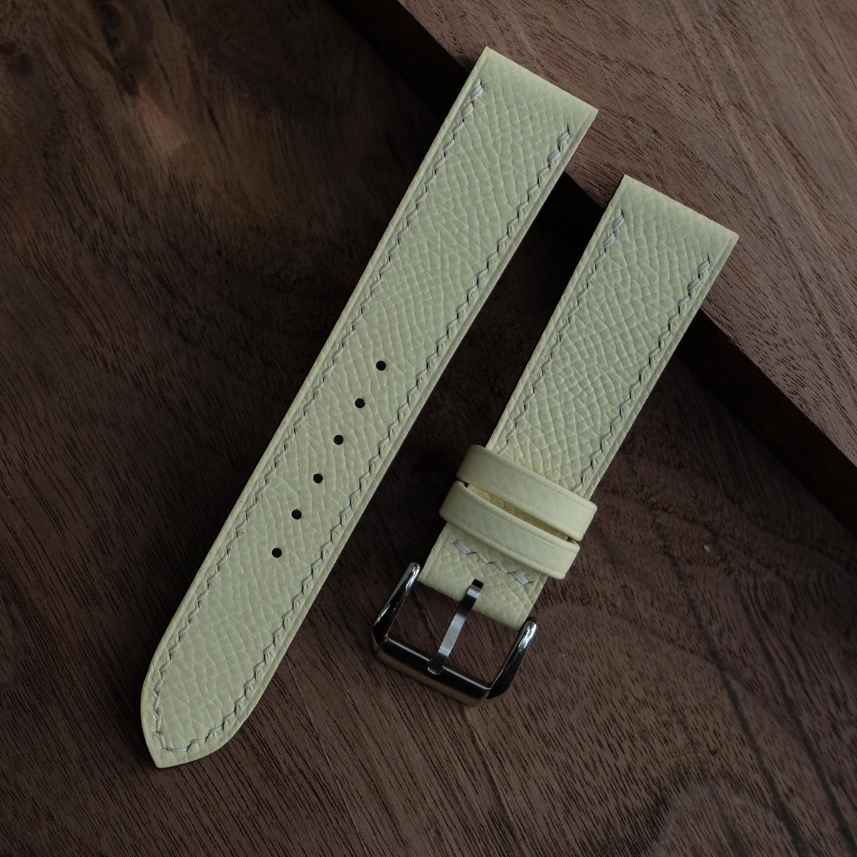 cream epsom leather watch strap – photo 4