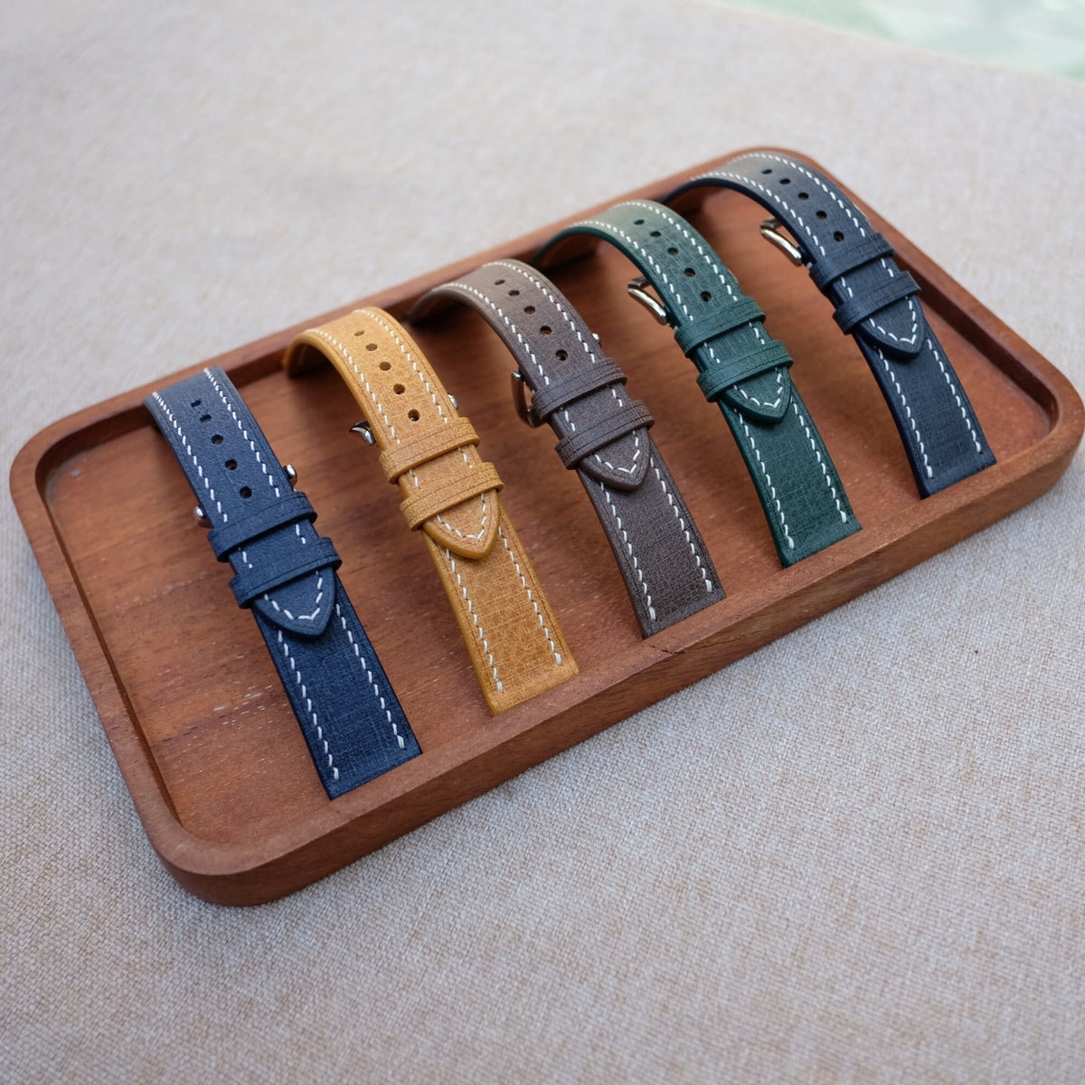 dark green babele leather watch strap – photo 4