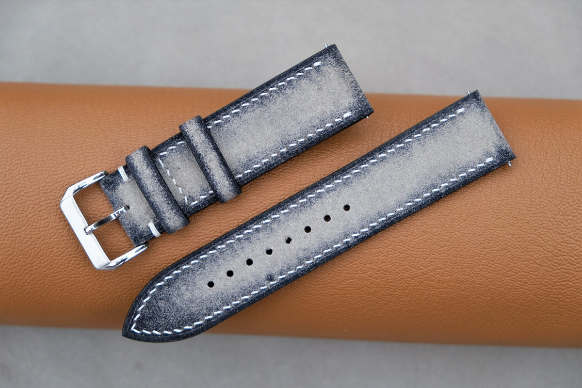 dark gray suede leather watch strap – photo 4