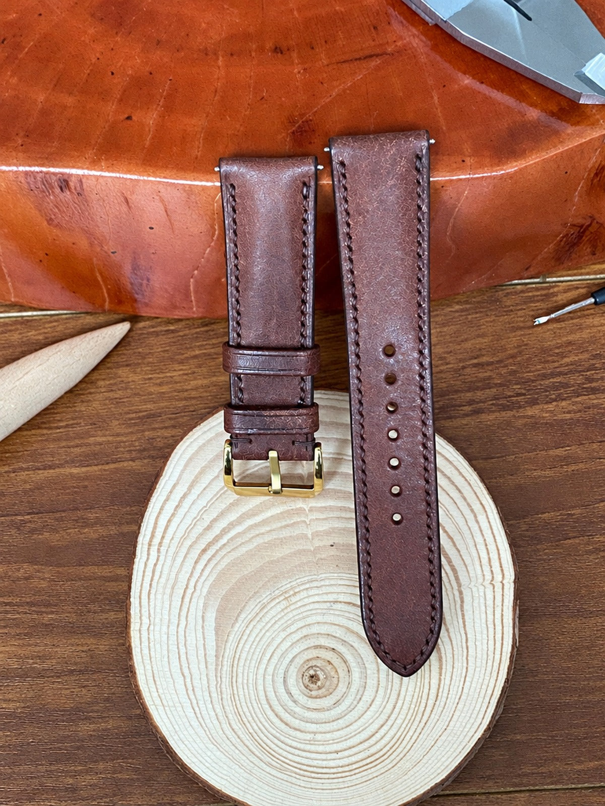 brown pueblo leather watch strap – photo 4