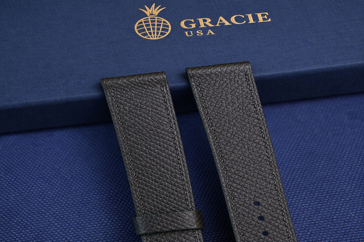 olive epsom leather watch strap – photo 4