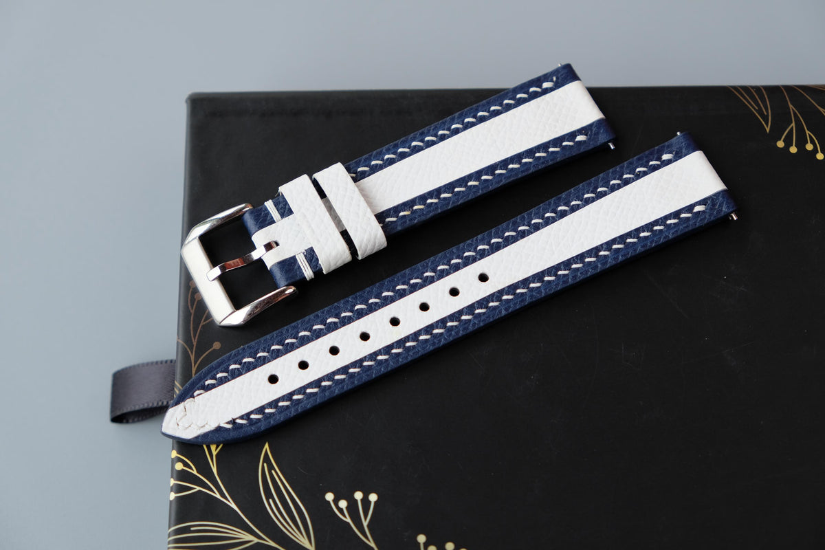 navy epsom leather watch strap – photo 4