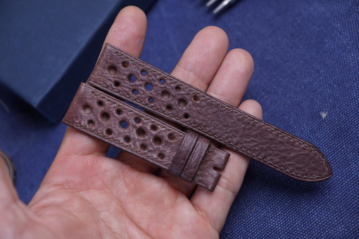 brown vachetta leather watch strap – photo 4