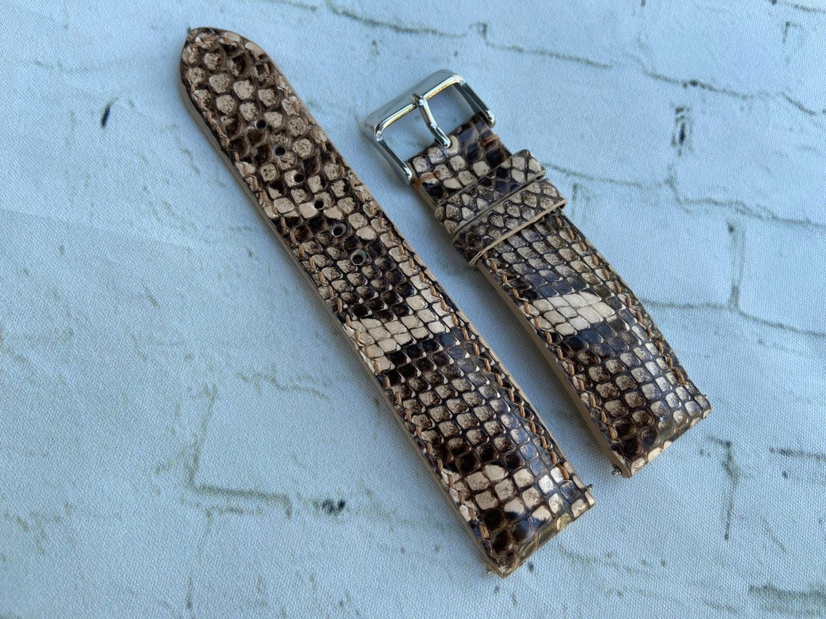 gray python leather watch strap – photo 5