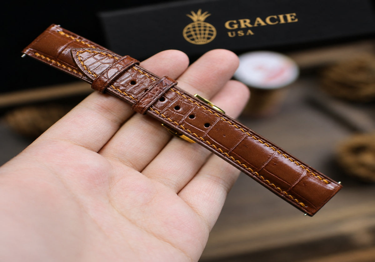 British Tan alligator leather watch strap – photo 3