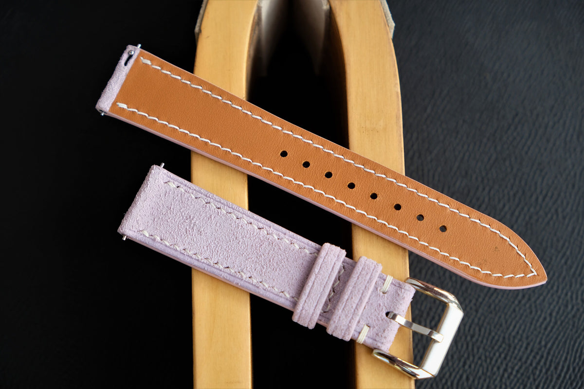 purple suede leather watch strap – photo 5