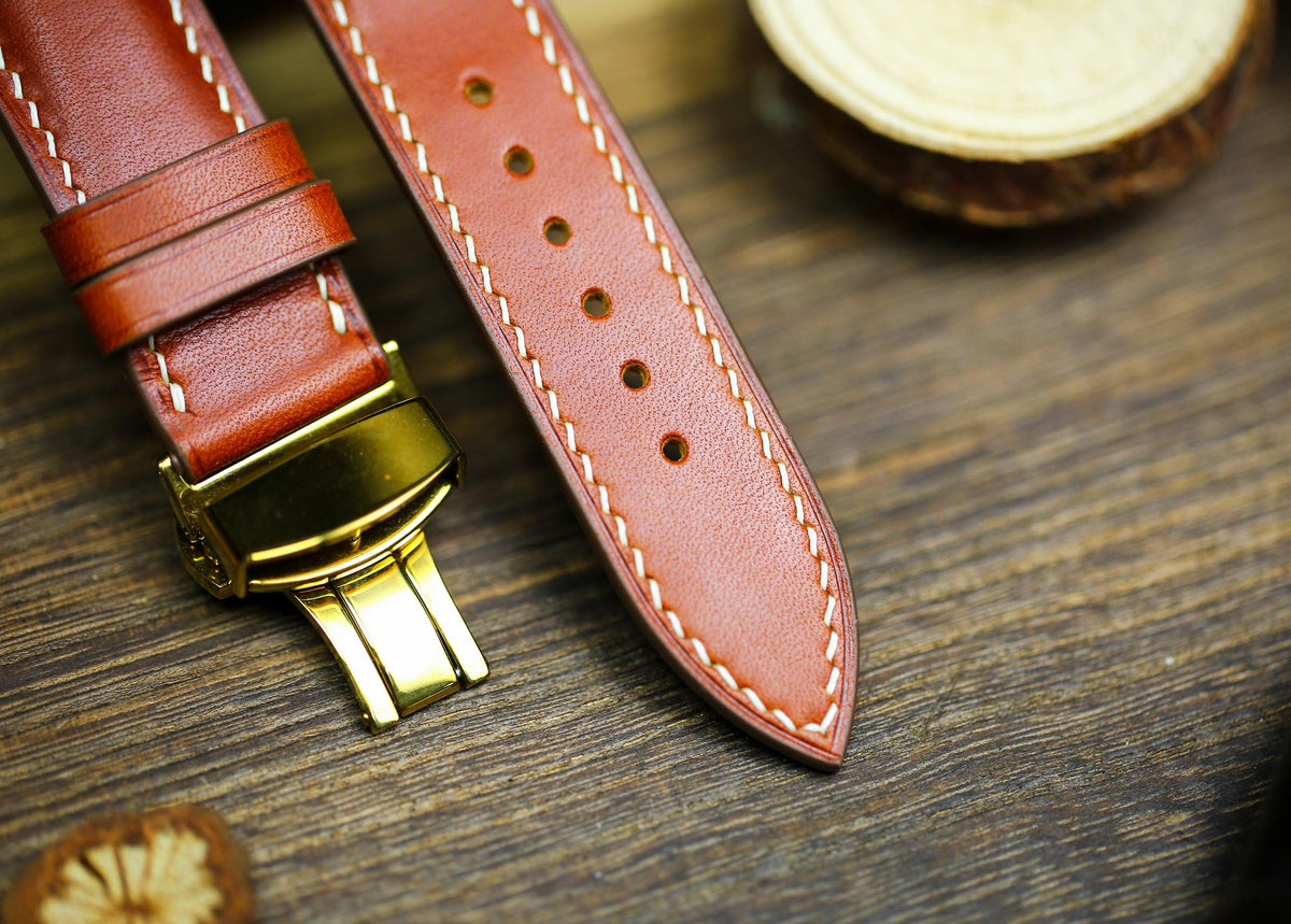 British Tan vachetta leather watch strap – photo 3
