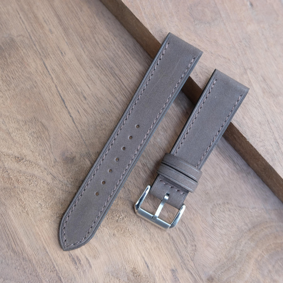 dark brown nubuck leather watch strap – photo 5