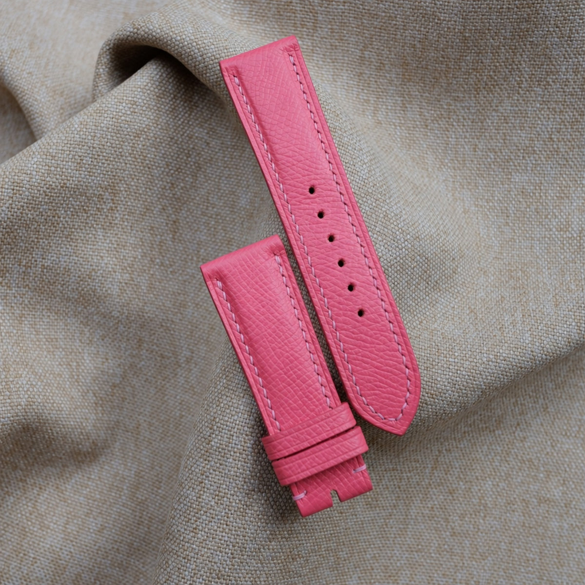 pink epsom leather watch strap – photo 6