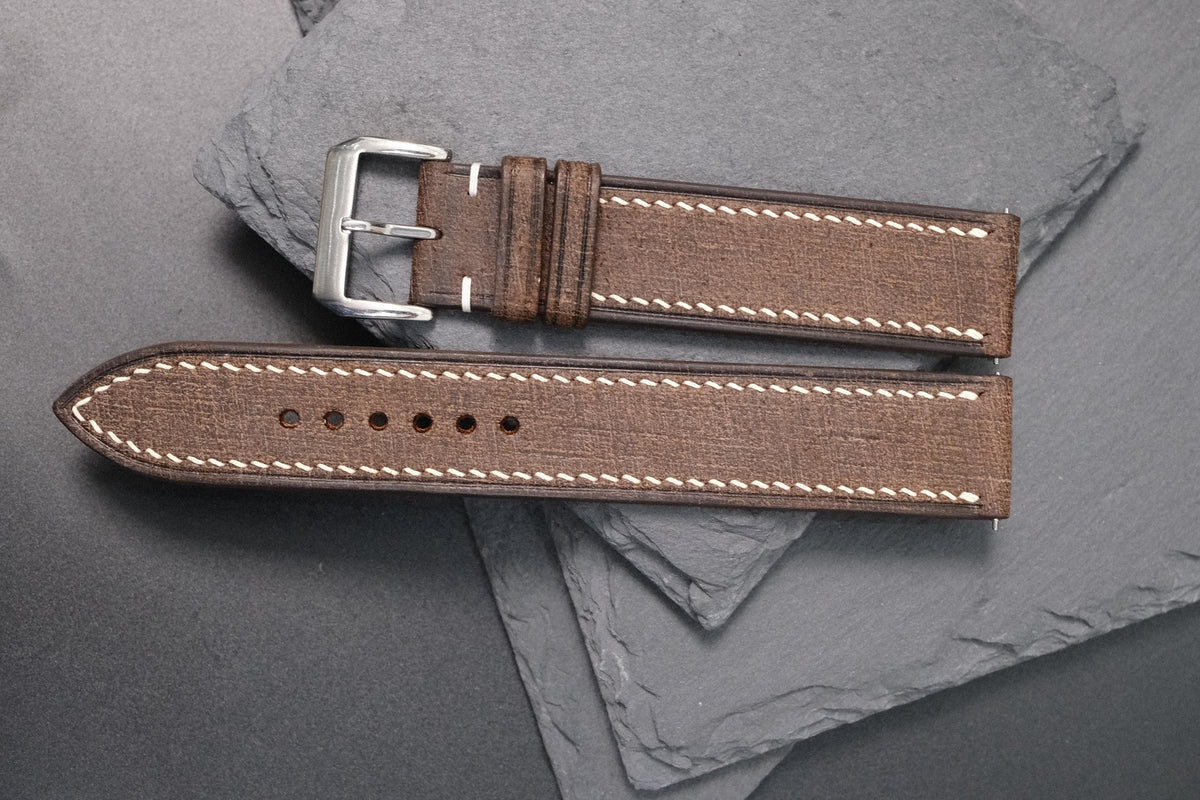 dark brown babele leather watch strap – photo 2