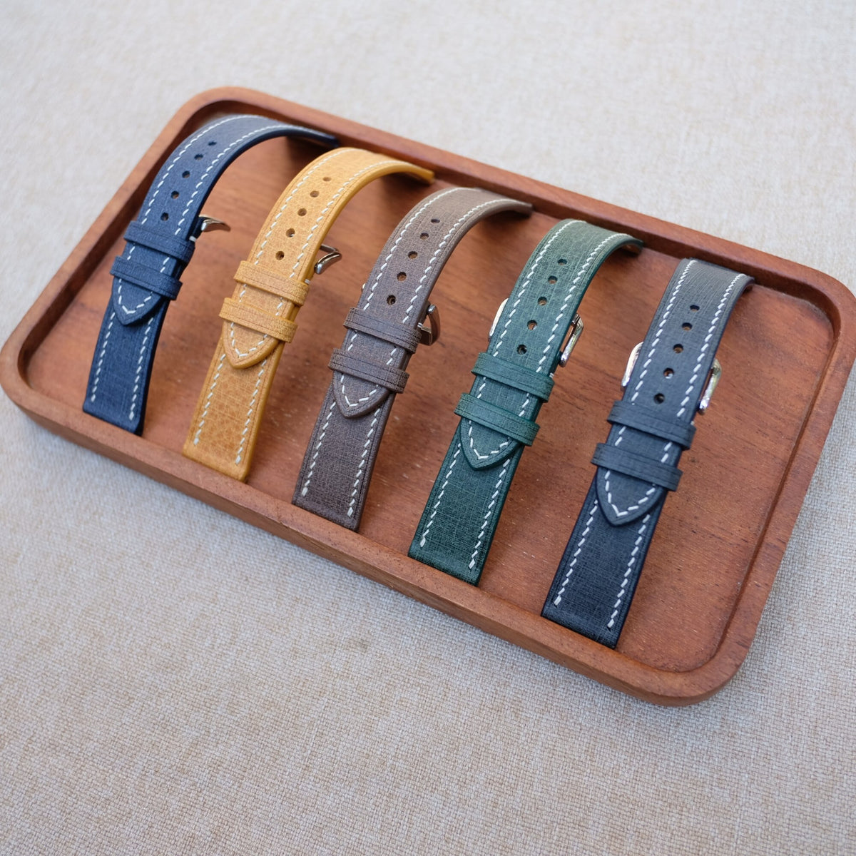 dark green babele leather watch strap – photo 6