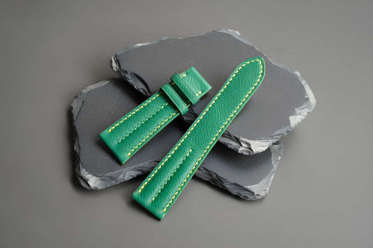 green epsom leather watch strap – photo 2