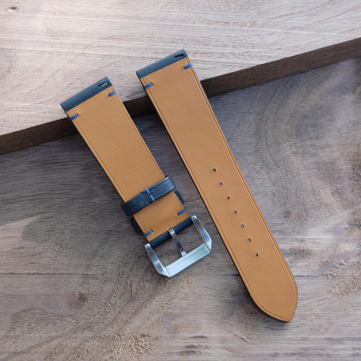 dark navy swift leather watch strap – photo 6