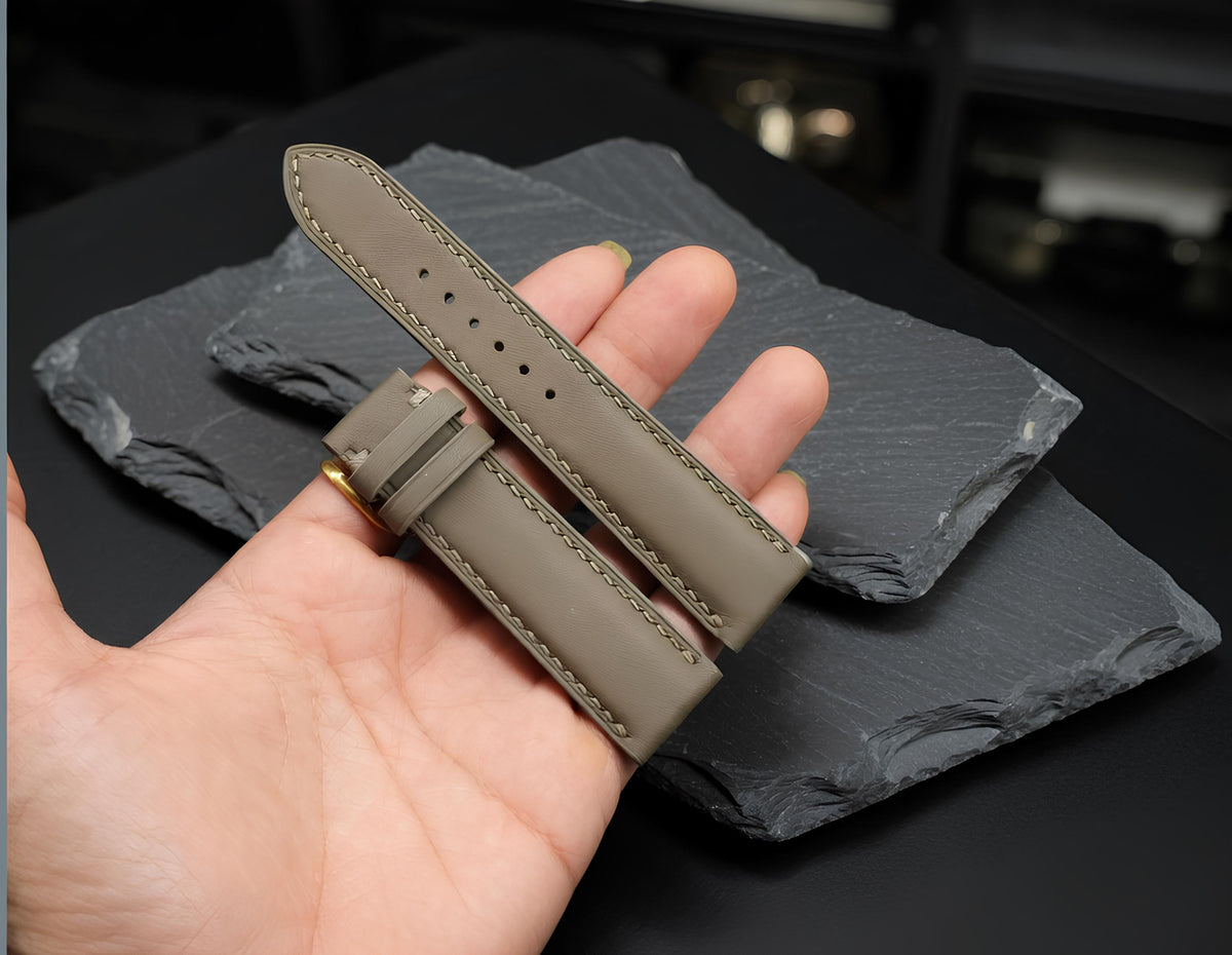 etoupe & taupe swift leather watch strap – photo 3