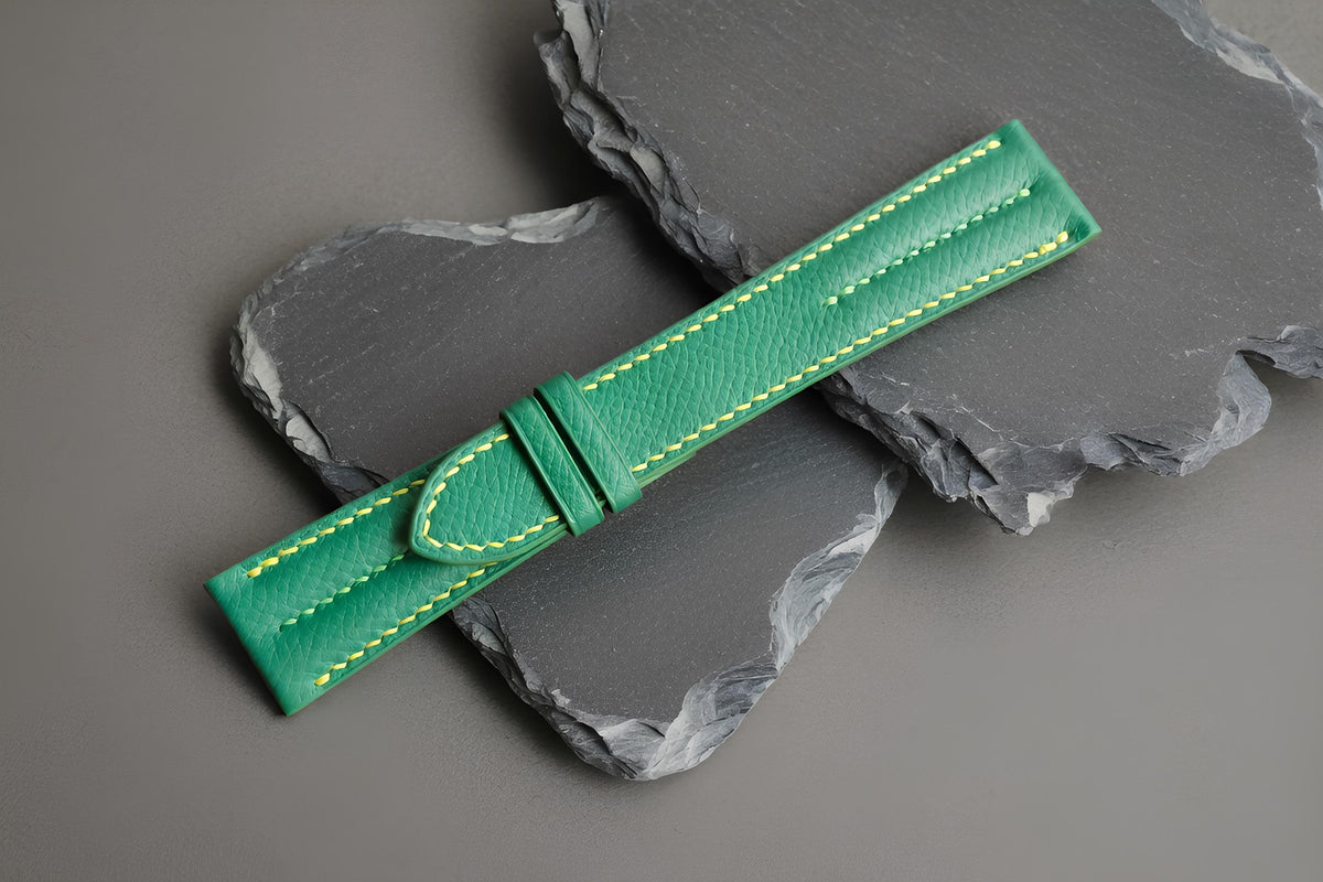 green epsom leather watch strap – photo 3
