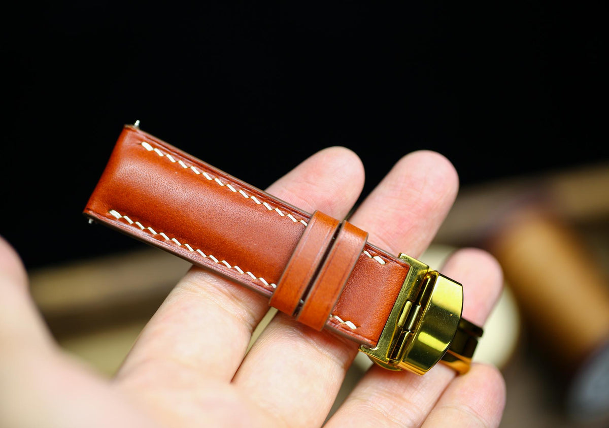 British Tan vachetta leather watch strap – photo 5