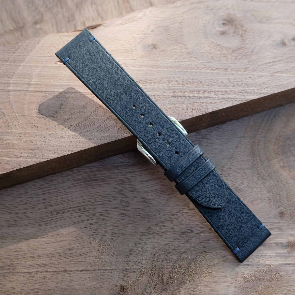 dark navy swift leather watch strap – photo 7