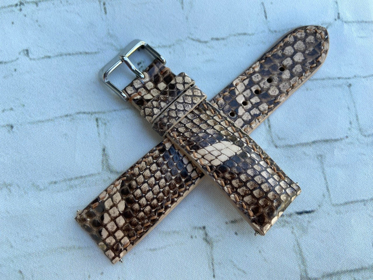 gray python leather watch strap – photo 8