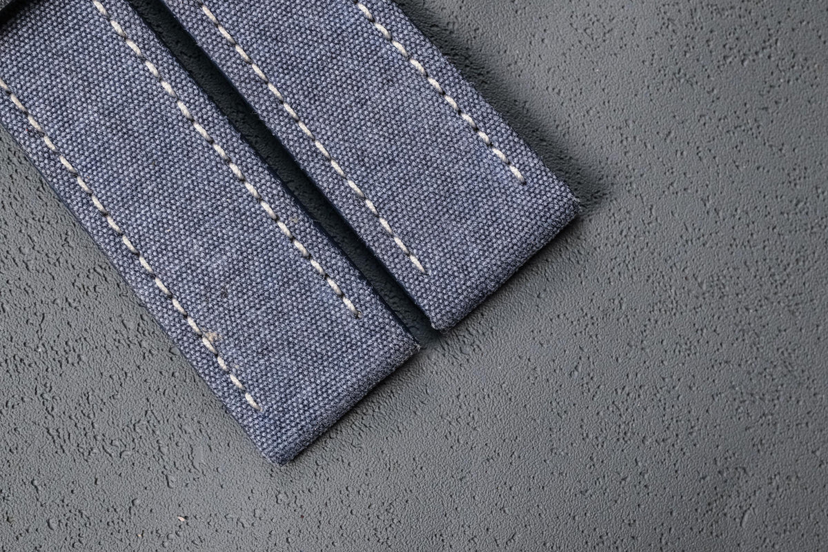 dark grey canvas leather watch strap – photo 8