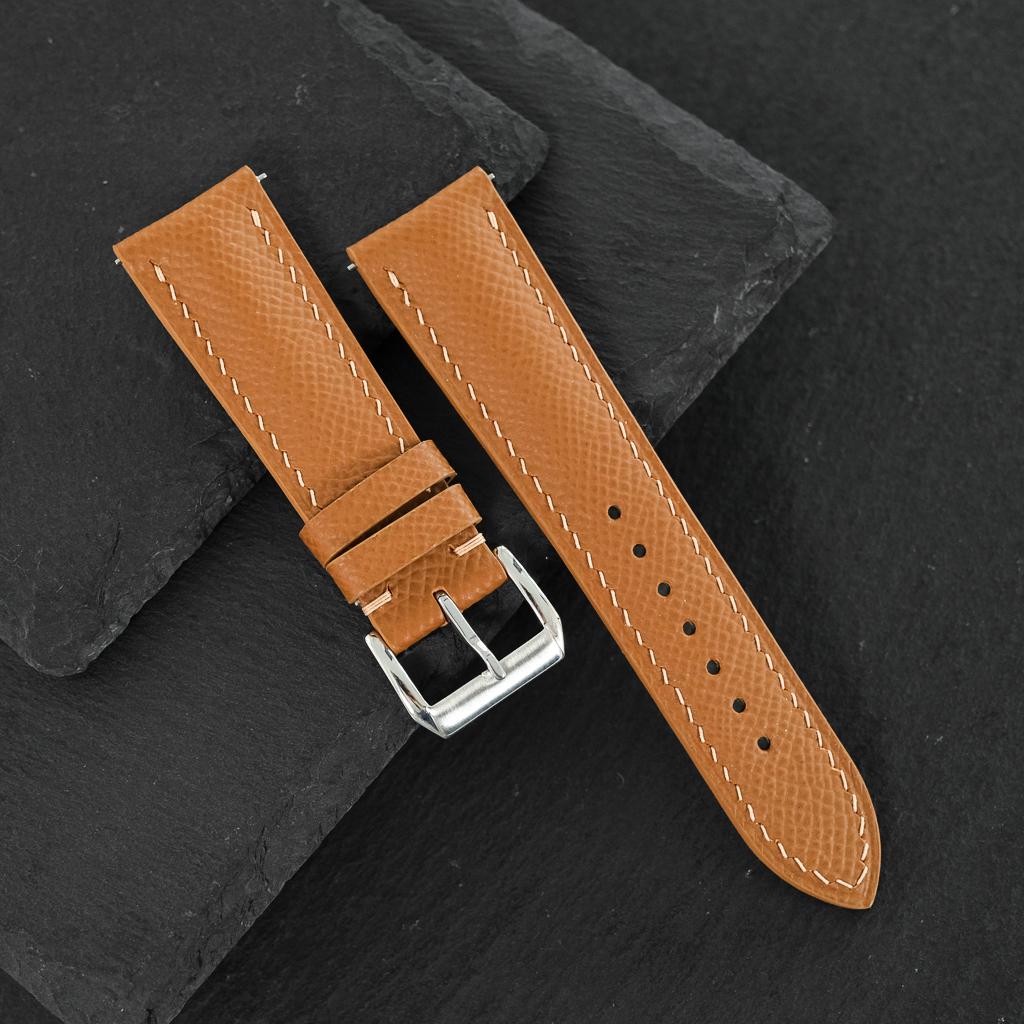 golden brown epsom leather watch strap – photo 5