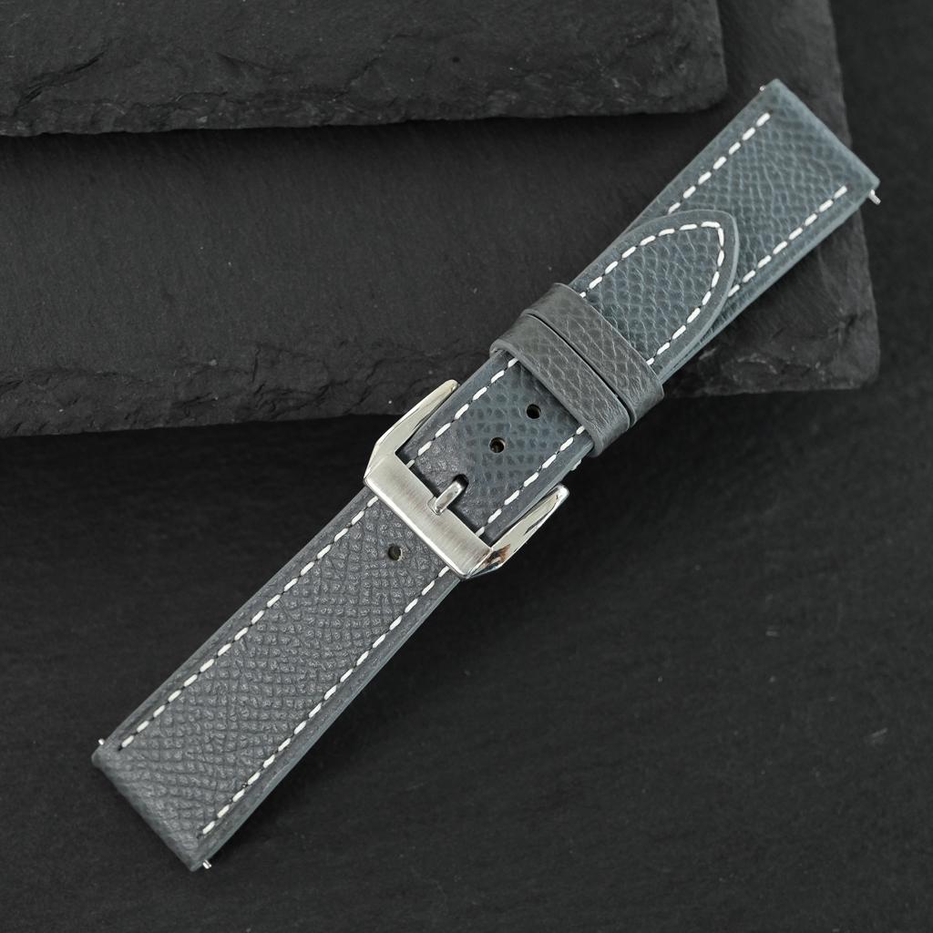 grey epsom leather watch strap – photo 4