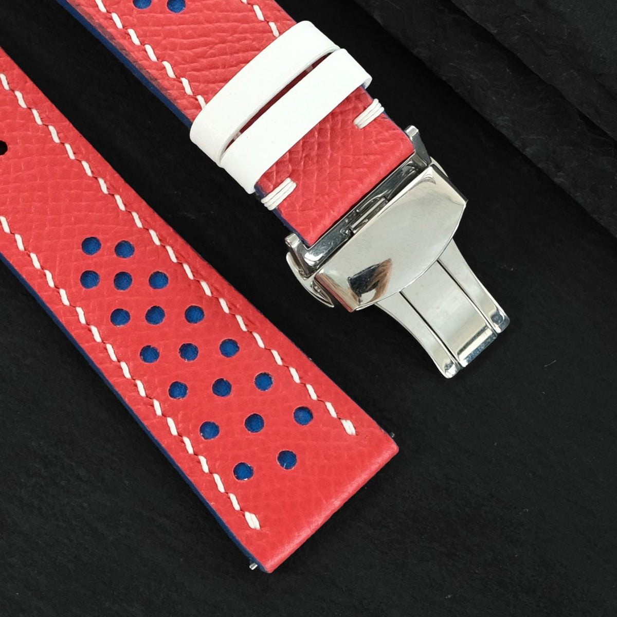 red & black epsom leather watch strap – photo 6