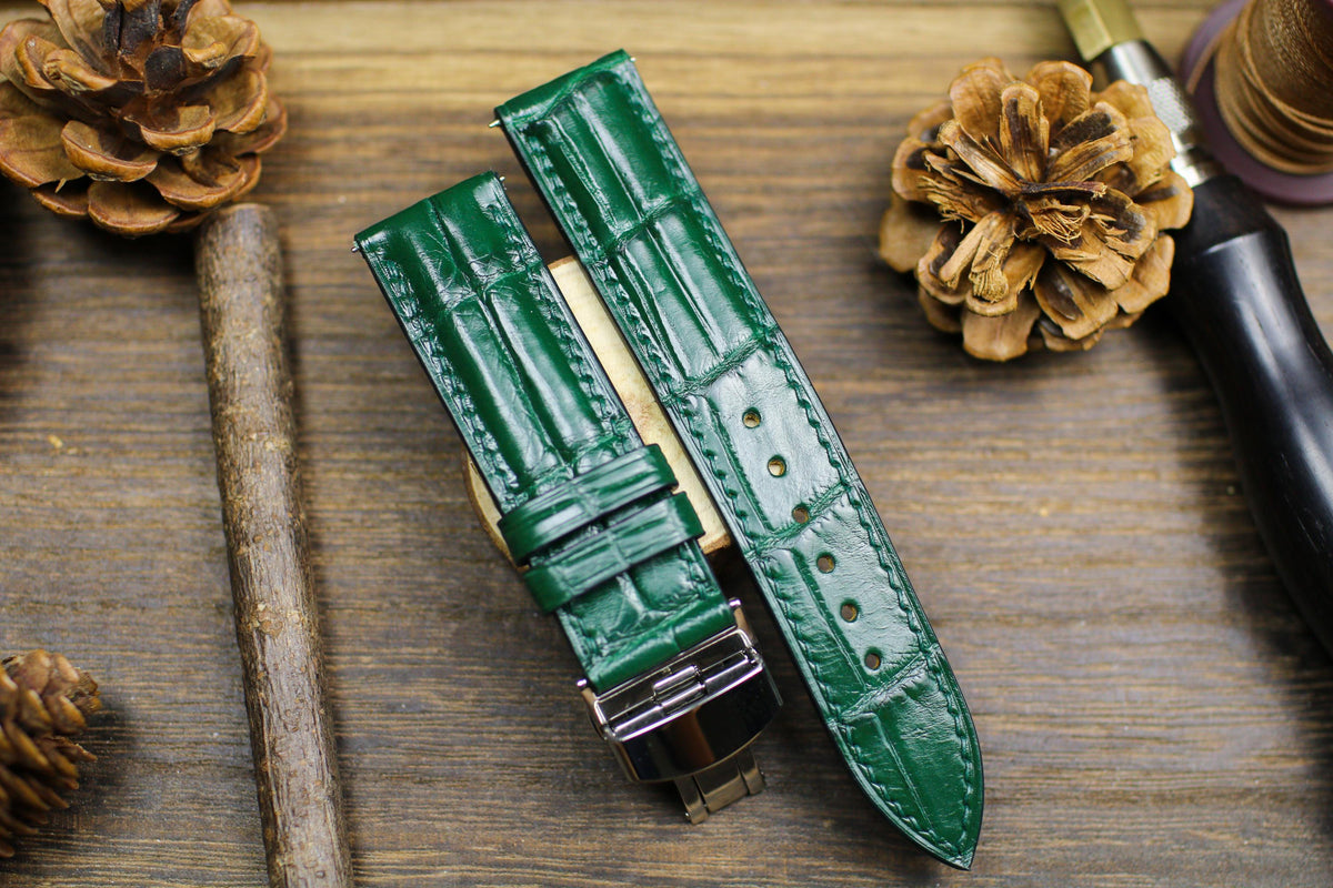green alligator leather watch strap – photo 7