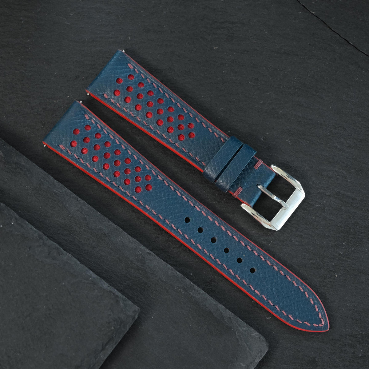 navy blue epsom leather watch strap – photo 6