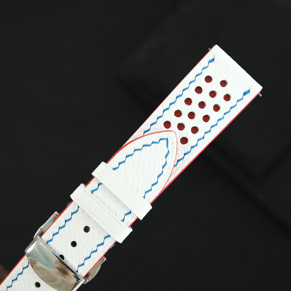 white & blue epsom leather watch strap – photo 6