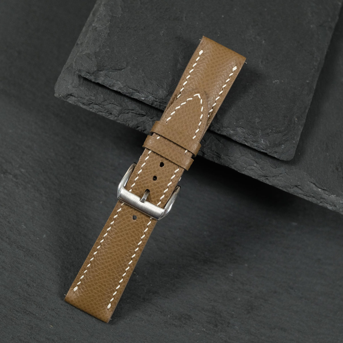 etoupe grey epsom leather watch strap – photo 7