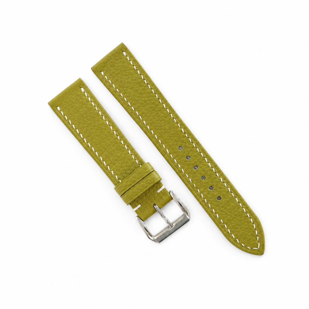 Olive Green Togo Leather Watch Strap