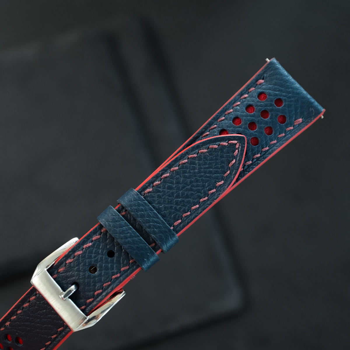 navy blue epsom leather watch strap – photo 7